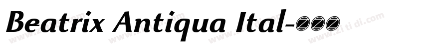 Beatrix Antiqua Ital字体转换